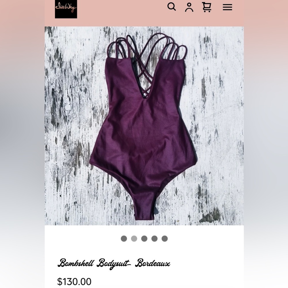 IwaWhy bombshell bodysuit swimsuit Bordeaux NEW Medium